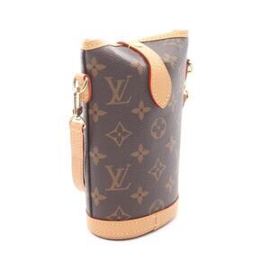 Louis Vuitton Fold Me Pouch Shoulder Bag Canvas Leather Monogram Brown
